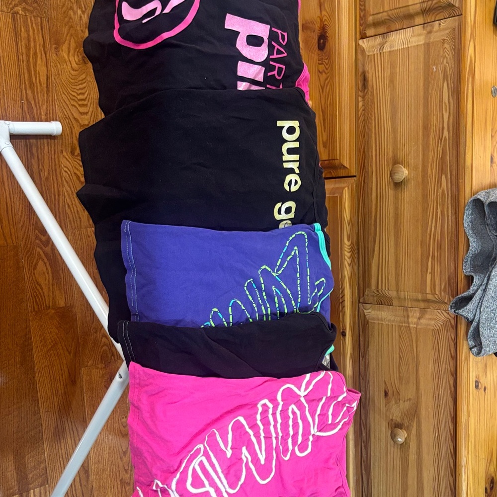 6 Pack - Assorted Zumba Fitness Racerback tanks- Vintage